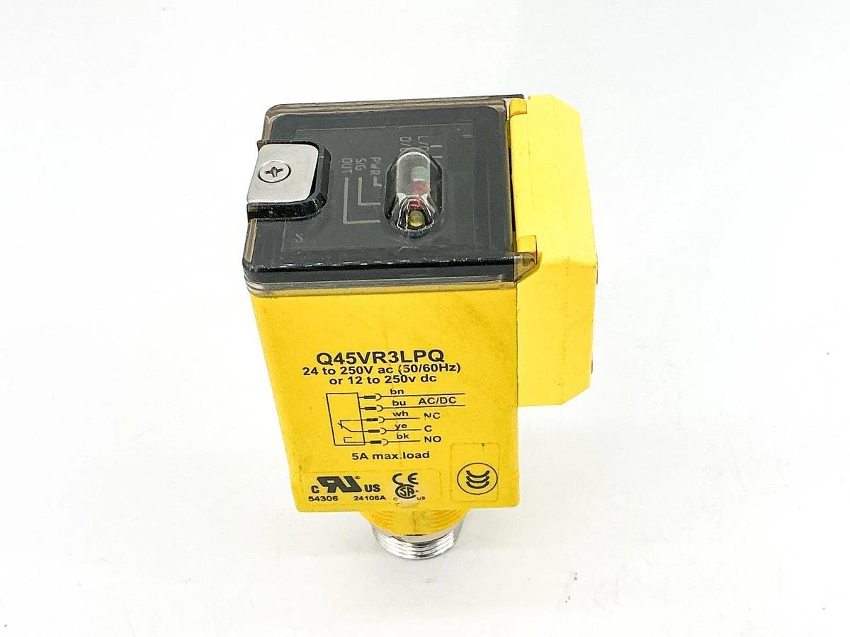 New Banner Engineering Q45VR3LPQ  Sensor 24-250VAC 12-250VDC 54314 - No Box