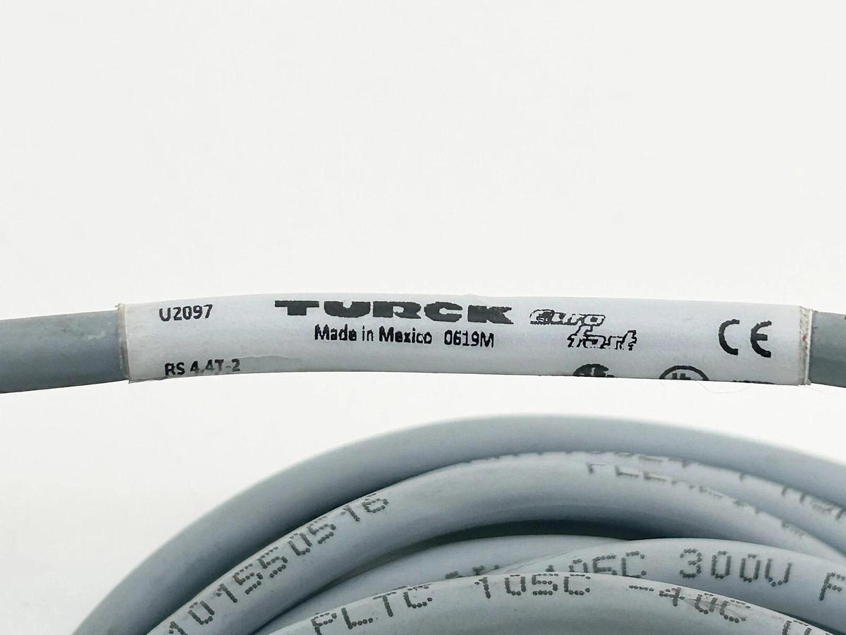 New Lot of 2 Turck RS 4.4T-2 Cordset Single Ended M12 4 Wire U2097