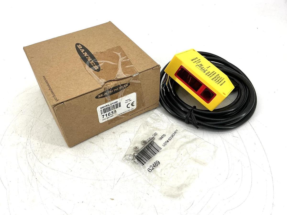 New Banner Engineering Q60VR3LAF1400 Photoelectric Switch 5A 24-250VAC 71635
