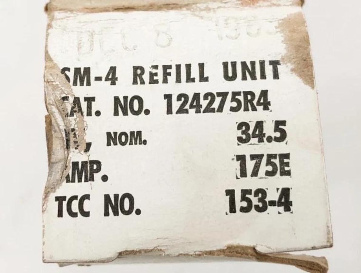 New S & C Electric 124275R4 SM-4 Fuse Refill Unit 34.5 KV 175E Amps