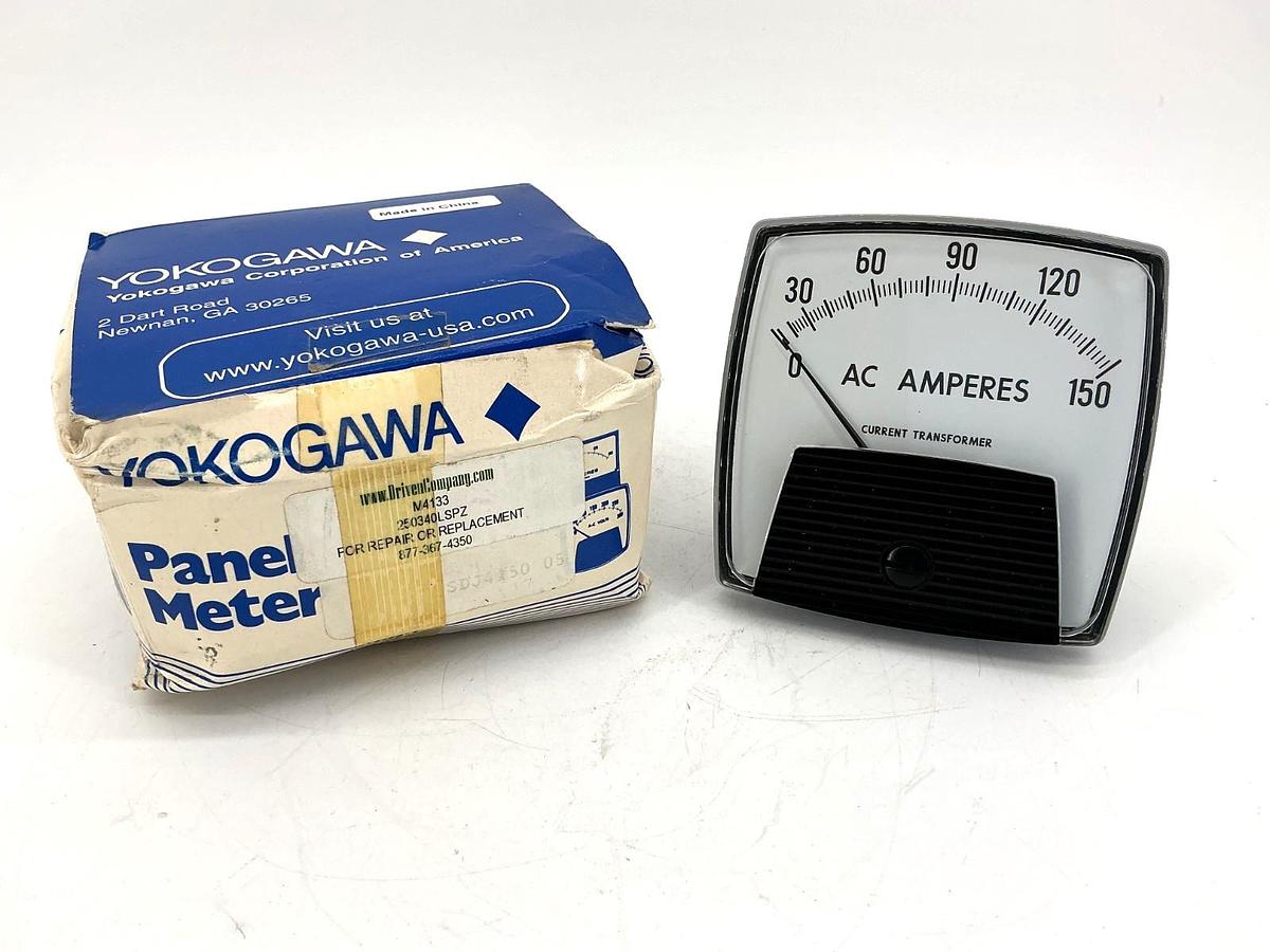 New Yokogawa 250340LSPZ Panel Meter 0-150AC Amperes 250-340-LSPZ