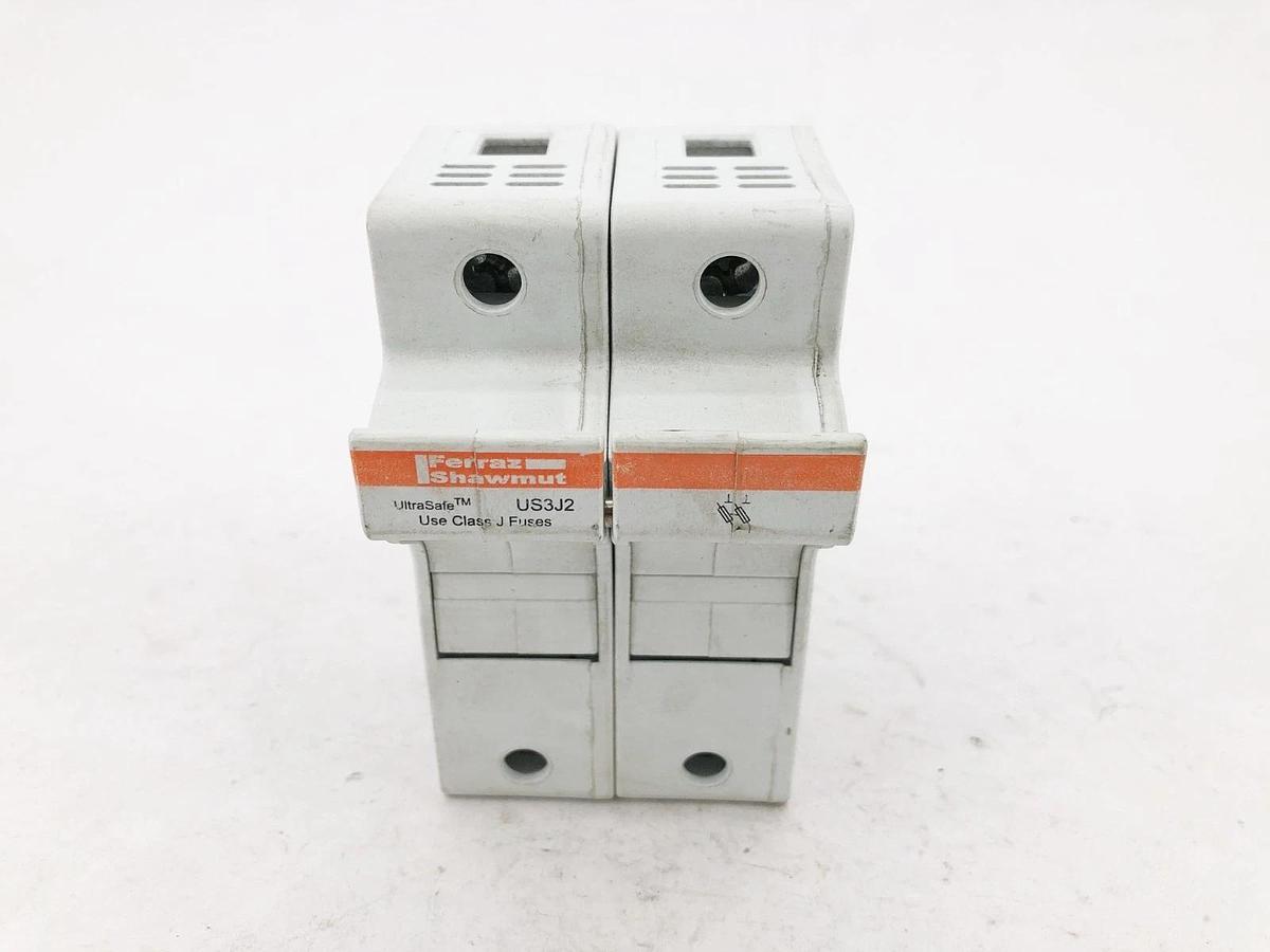 Used Lot of 4 Ferraz Shawmut US3J2 Fuse Holders 600VAC/DC 30A 2P Class J