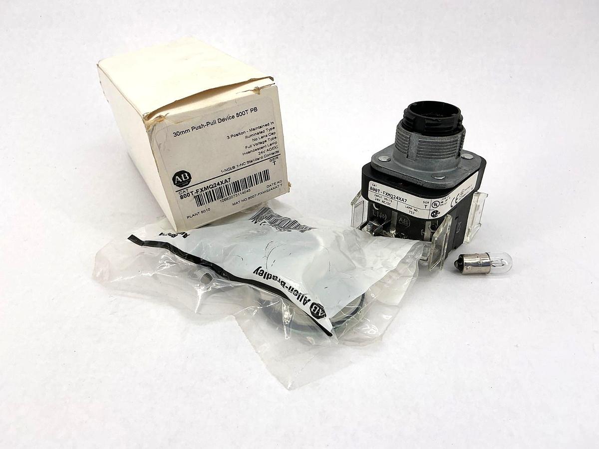 New Allen Bradley 800T-FXMQ24XA7 Ser T 30mm Push-Pull Device 80T PB 3Pos