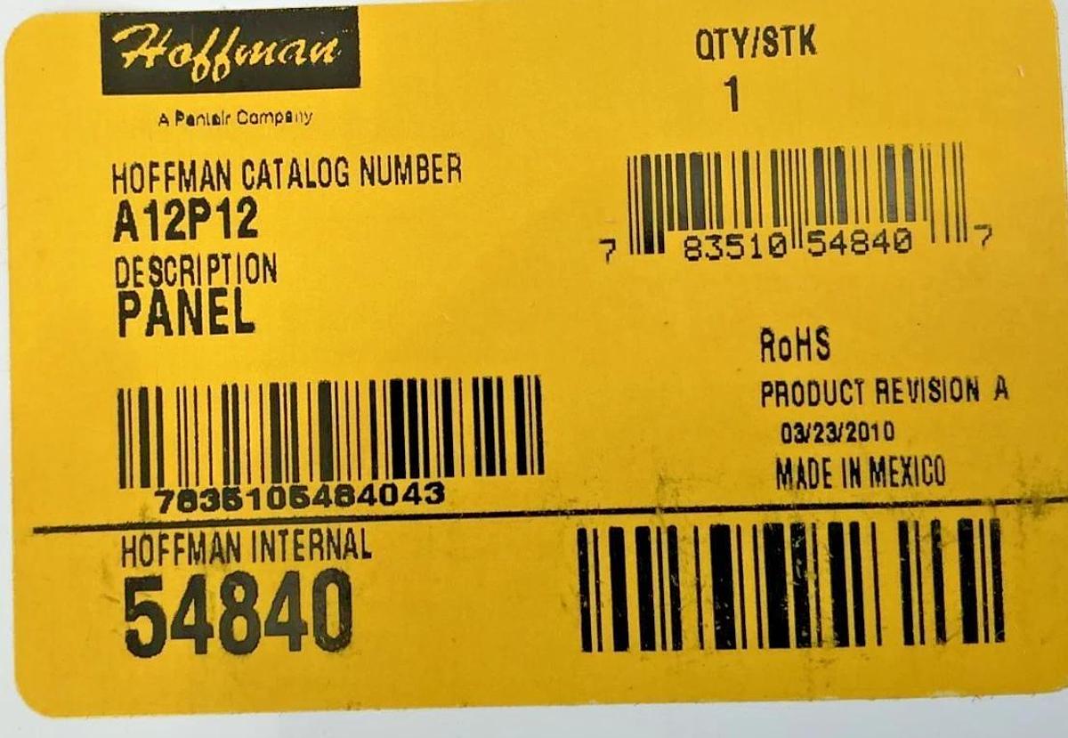Lot of 4 New Hoffman A12P12 Panel for Junction Box
