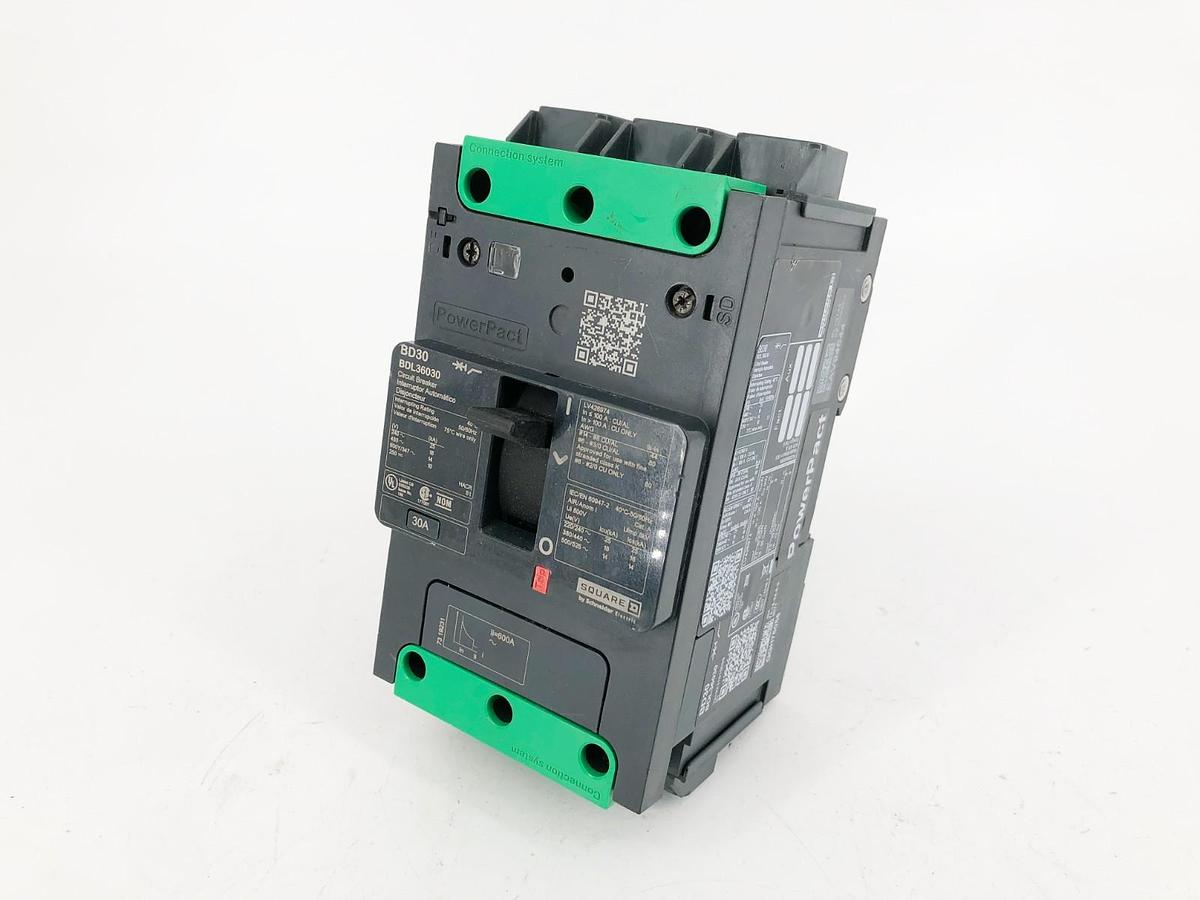 New Square D BDL36030 PowerPact Circuit Breaker 30A 3 Pole 600Y/347V AC - No Box