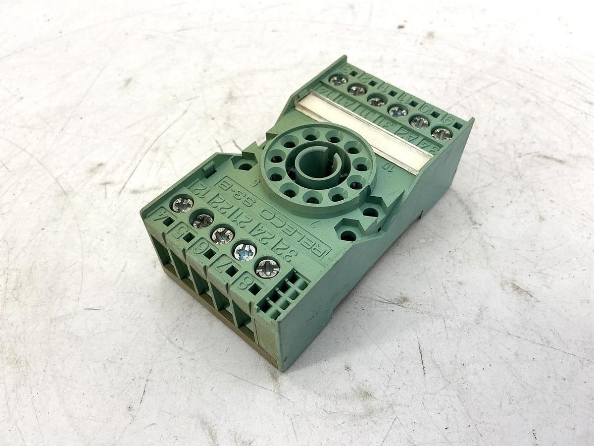 Used Lot of 4 Releco S3-B Ser SB Relay Socket 11-Pin 10A 380V Turck