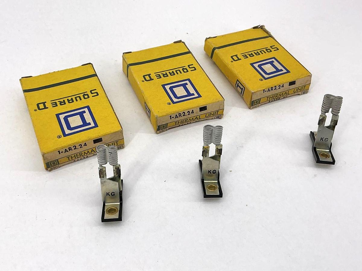 Lot of 3 New Square D 1-AR2.24 Overload Relay Thermal Unit AR2.24 58638