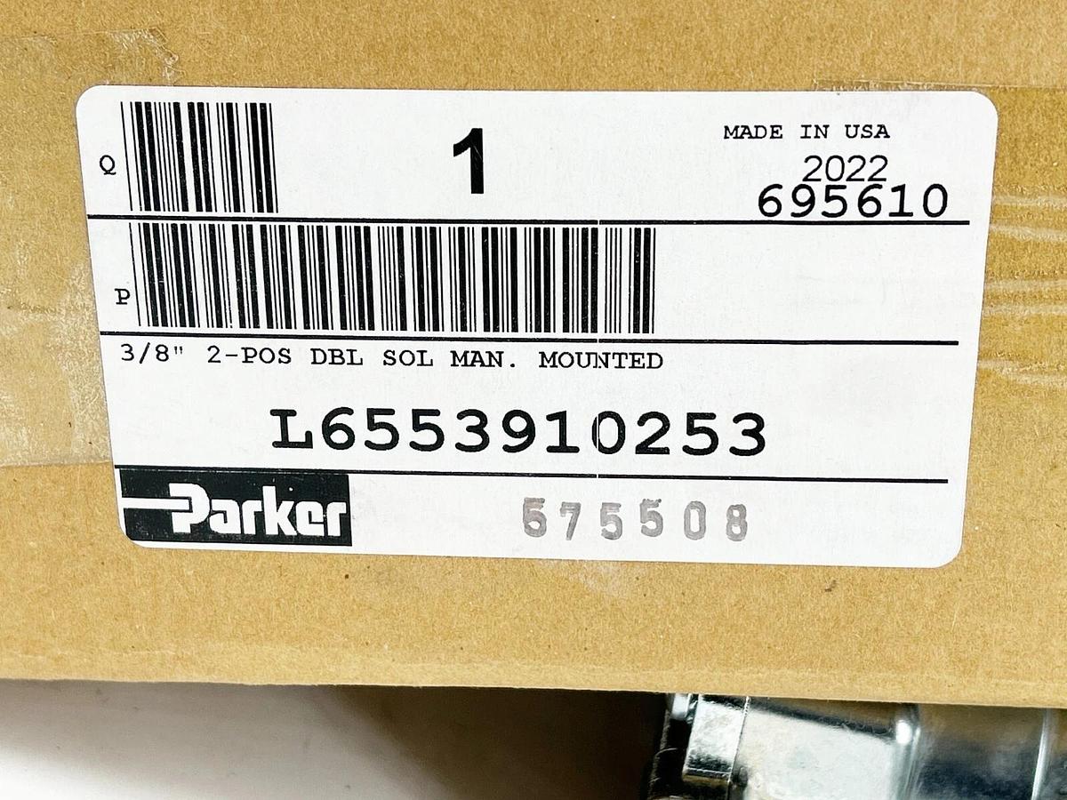 New Parker L6553910253 Solenoid Valve 3/8" Port 120Vac