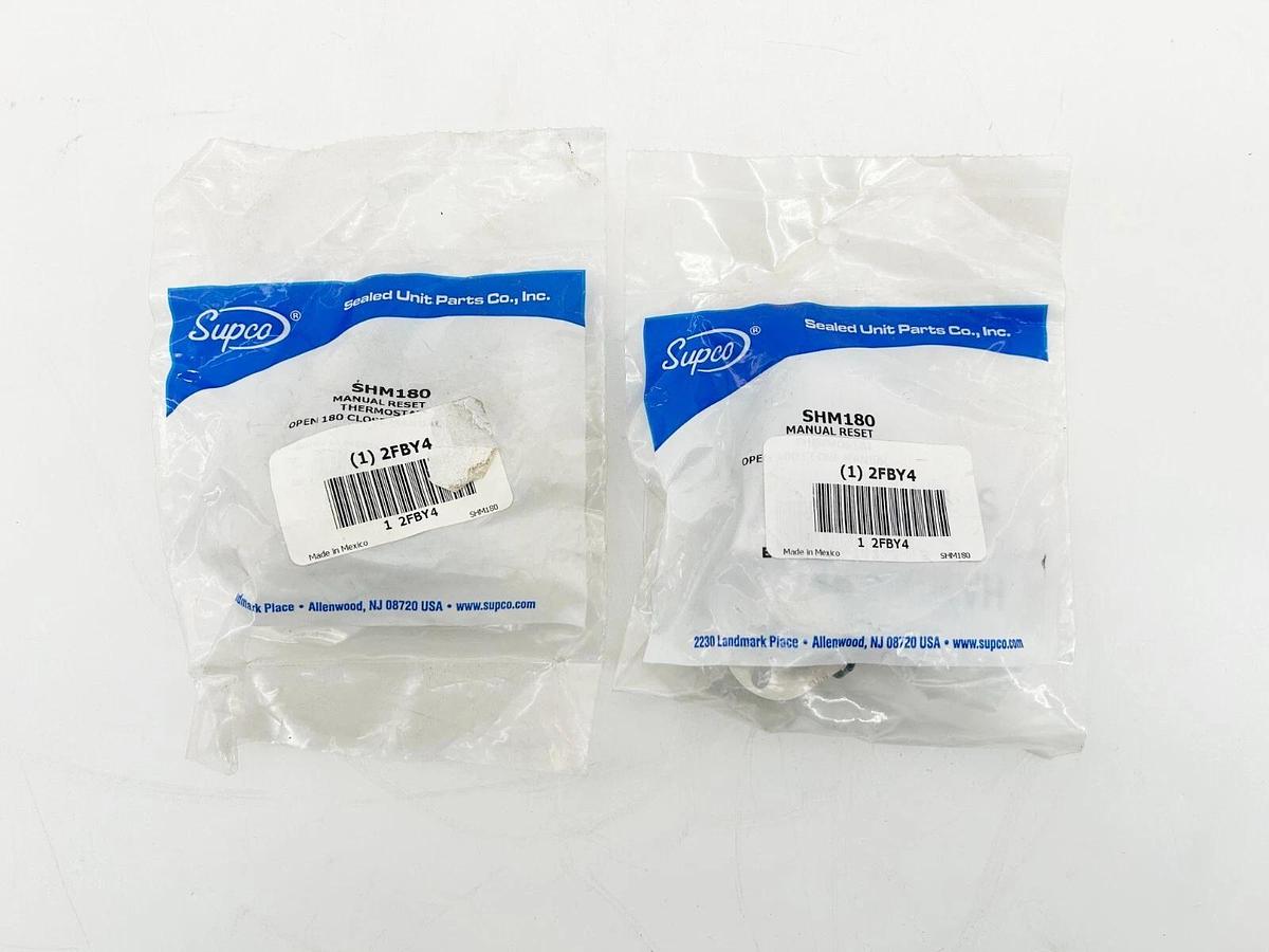 New Lot of 2 Supco SMH-180 Thermostat Manual Reset open 180 Close Manual 2FBY4