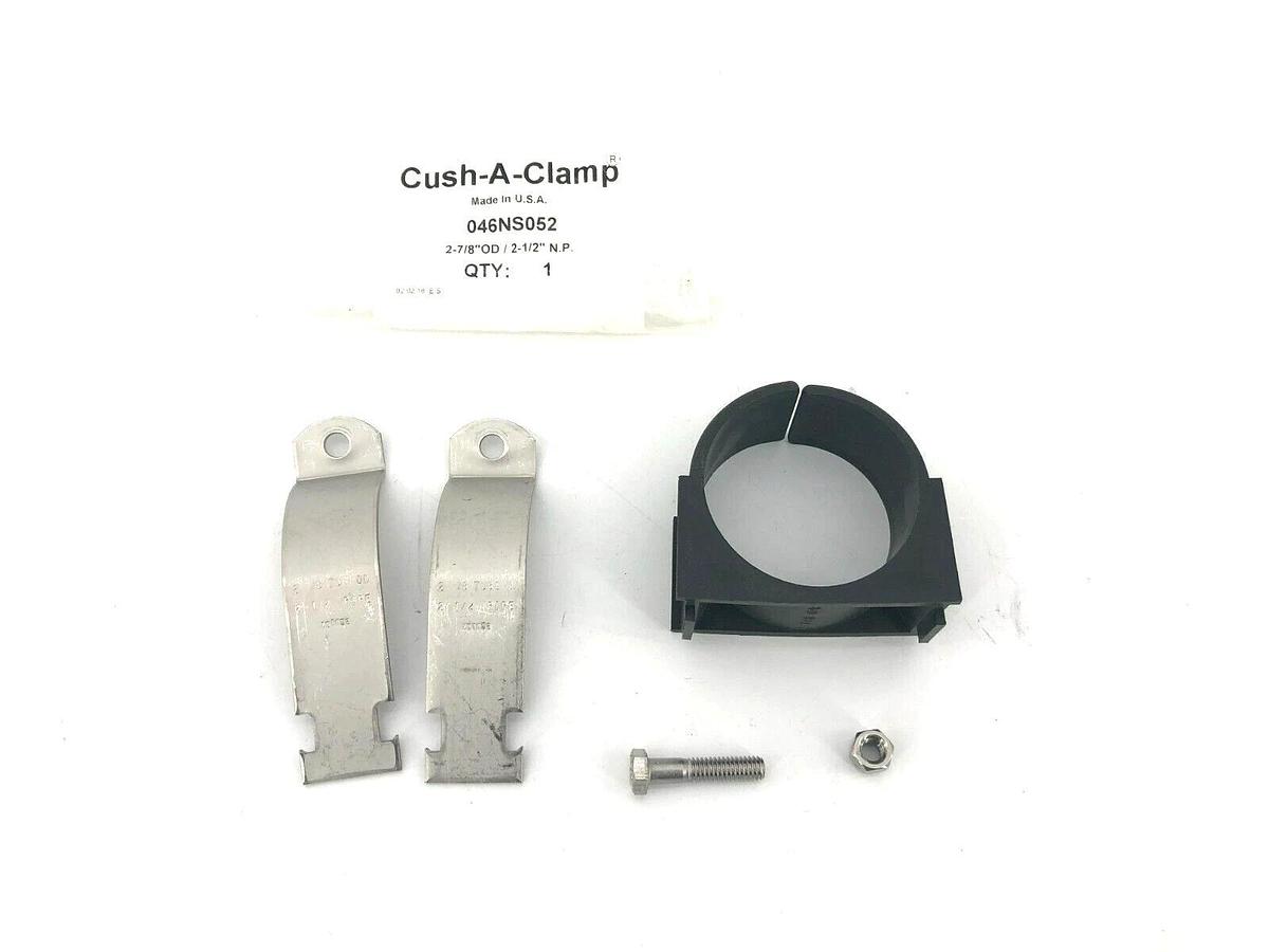 New ZSI 046NS052 Cushion Clamp Strut Mount SS 304, 2-7/8" Tube, 2-1/2" Pipe