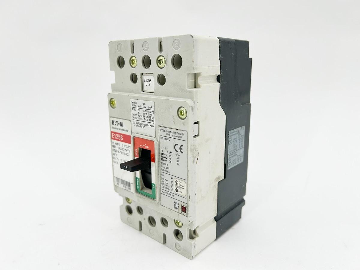 New Eaton EGS3015FFB Circuit Breaker 15A 480V 3P - No Box