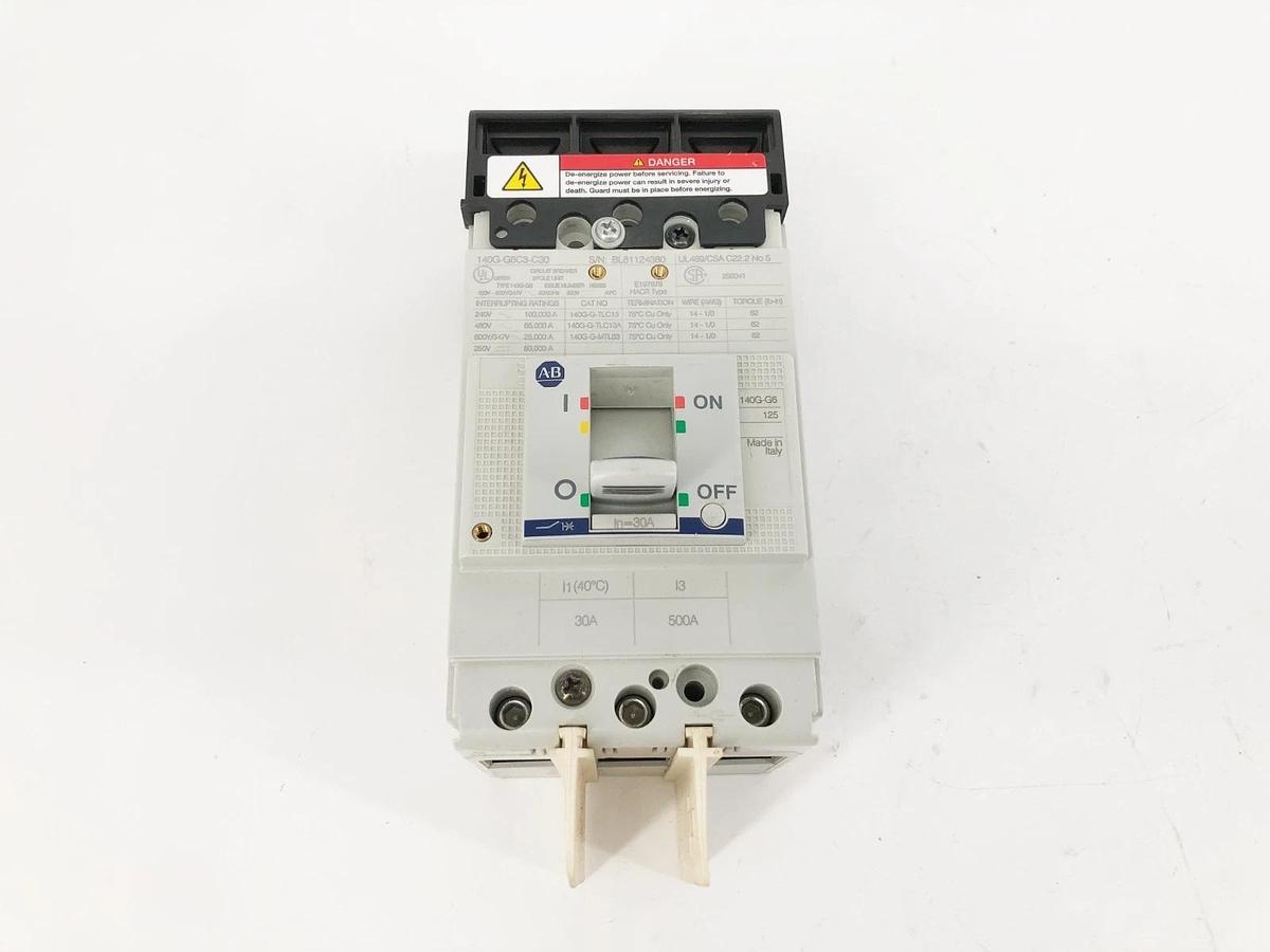 New Allen Bradley 140G-G6C3-C30 Circuit Breaker 30A 3P 480V-600Y/347V - No Box