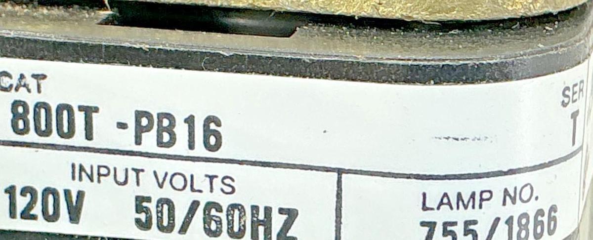 Used Allen Bradley 800T-PB16 Ser T 30.5mm Illuminated Pushbutton - No Box