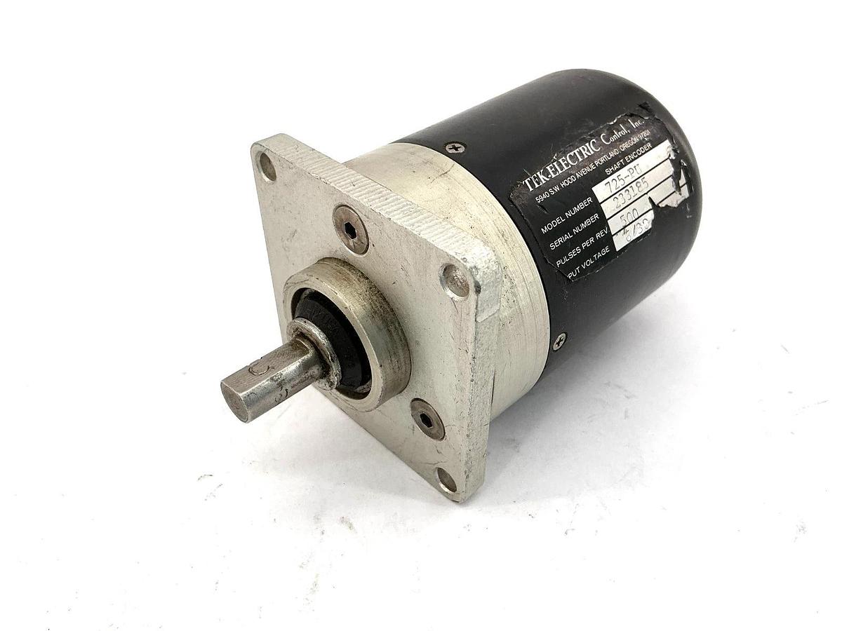 Used TEK Electric 725-PU Shaft Encoder Input V 6/30 500 Pulse Per Rev 7-Pin