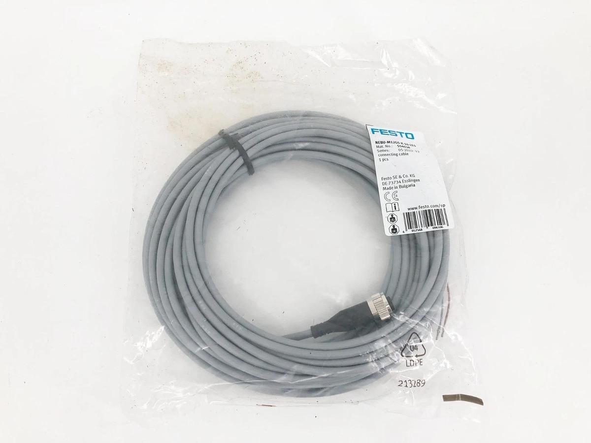 Lot of 2 New Festo NEBU-M12G5-K-10-LE5 Connecting Cables 554038