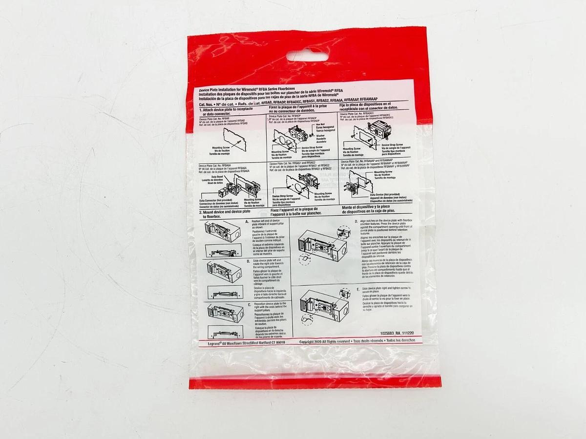 New Lot of 3 Legrand RFBAAAP Wire Mold