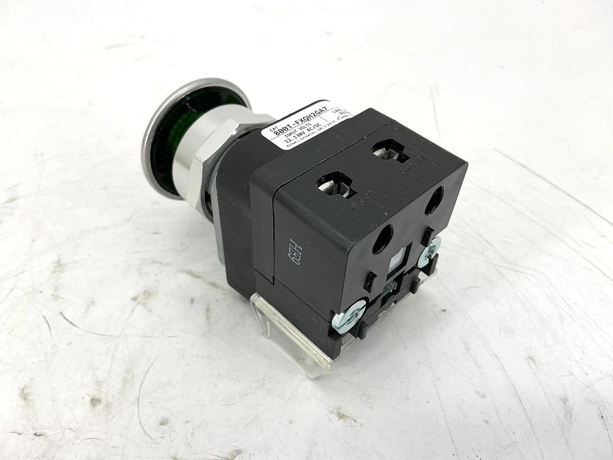 New Allen Bradley 800T-FXQH2GA7 Ser U Push-Pull Device 2Pos Green LED 12-130V