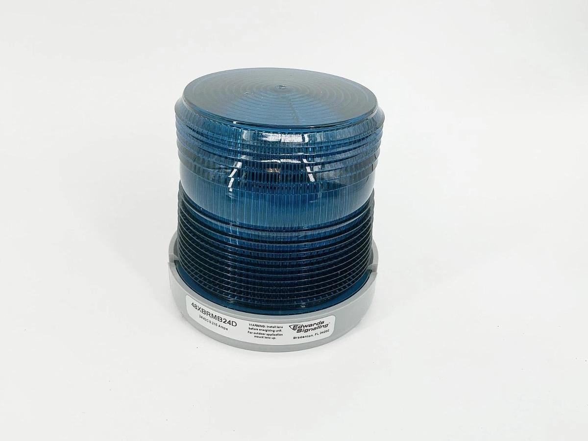 New Edwards Signaling 48XBRMB24D Flashing Blue LED Light 24V 1/2" Pipe 16G491