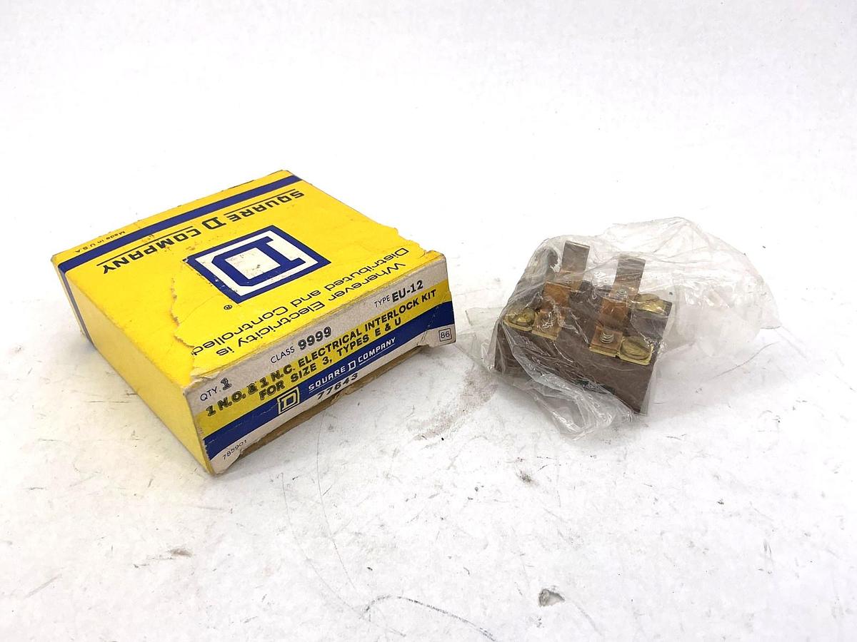 New Square D 9999EU-12 1NO&1NC Electrical Interlock Kit For Size 3, Types E & U