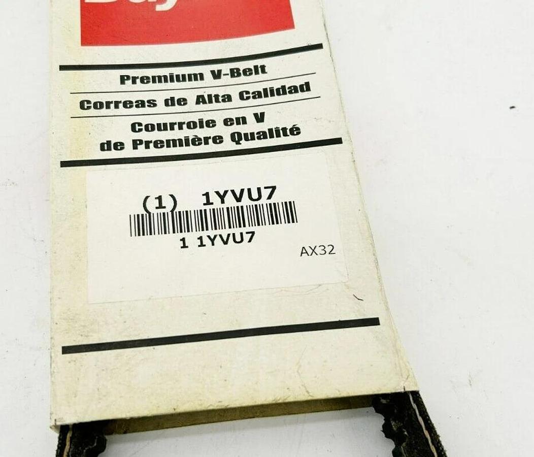 Lot of 3 New Dayton 1YVU7 Cogged Belts, 34" x 1/2", AX32