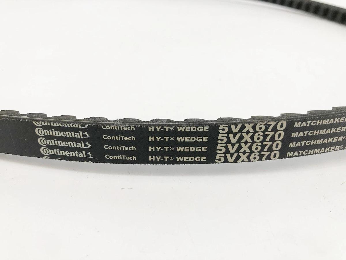 Lot of 2 New Continental 5VX670 HY-T Wedge Cogged V-Belts - No Box