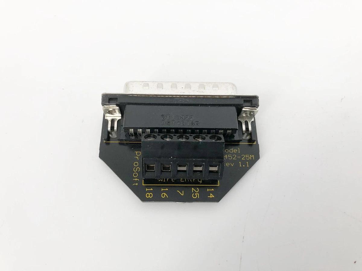 Used Lot of 2 ProSoft 1452-25M Connection Adapters Rev.1.1