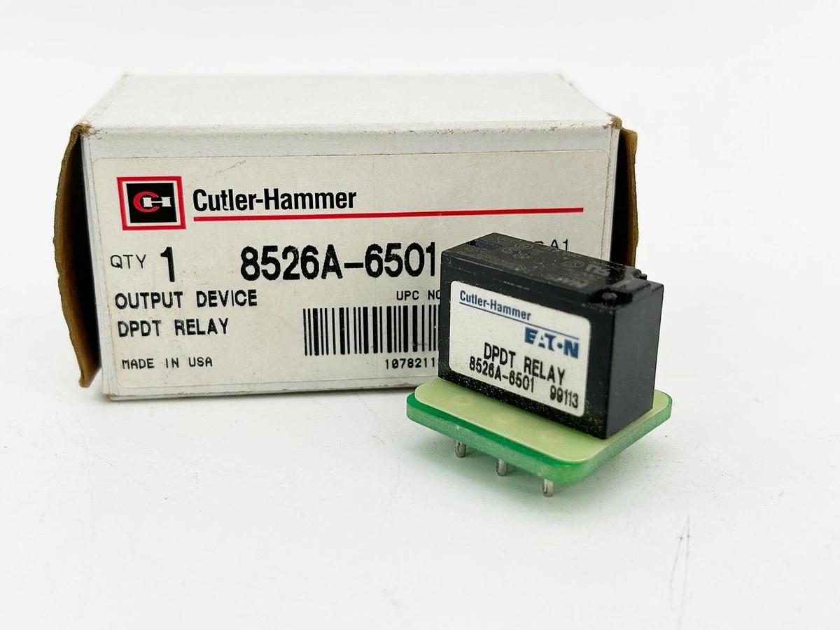 New Cutler Hammer 8526A-6501 Output Device Relay DPDT