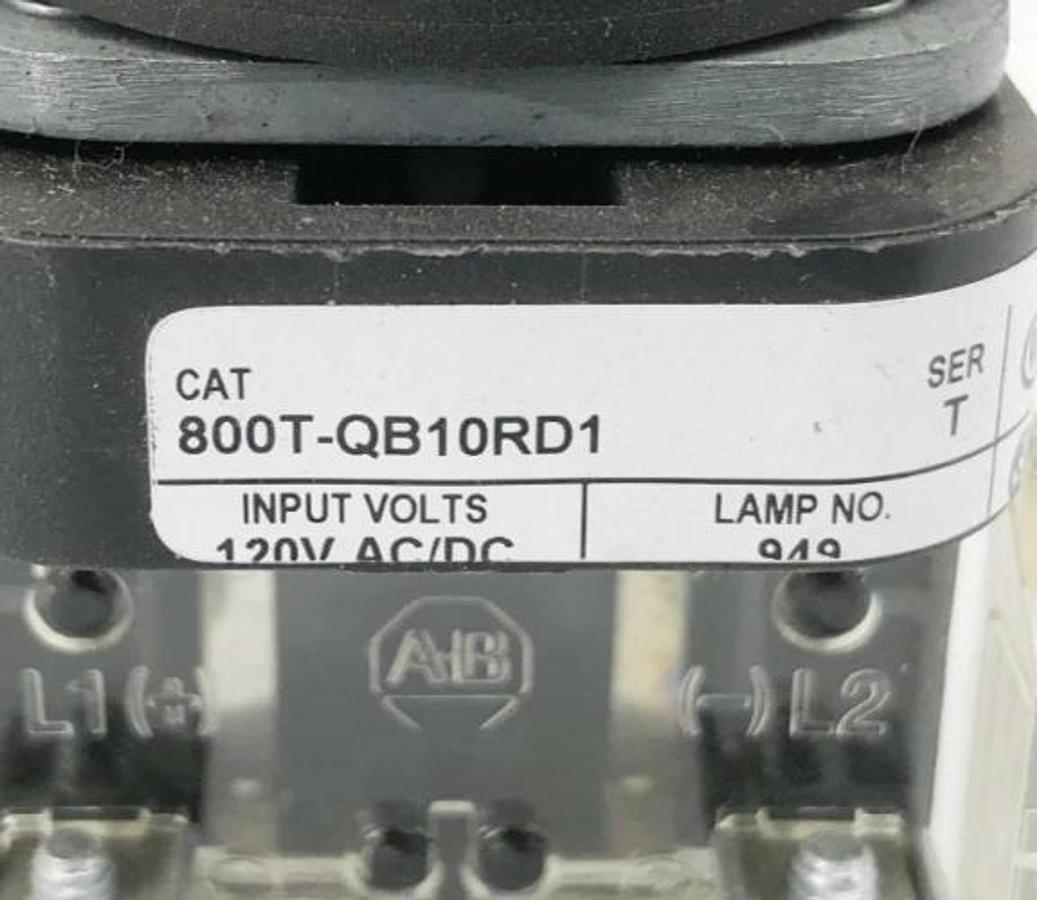 New Allen-Bradley 800T-QB10RD1 Illuminated Pushbutton 120V No Box No Lens/Bulb