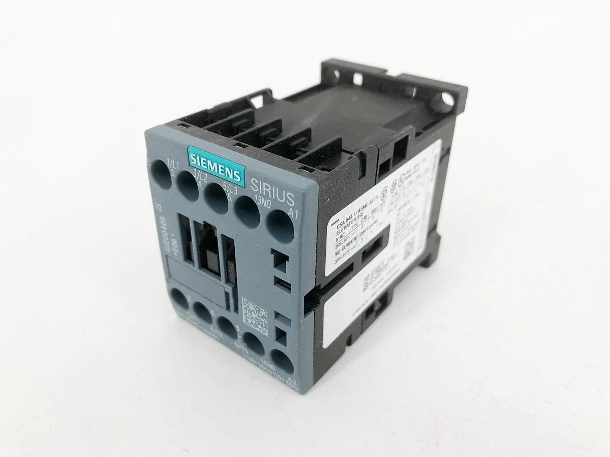 New Siemens 3RT2016-1AK61 Contactor 3P 9A 110/120V 13Y533
