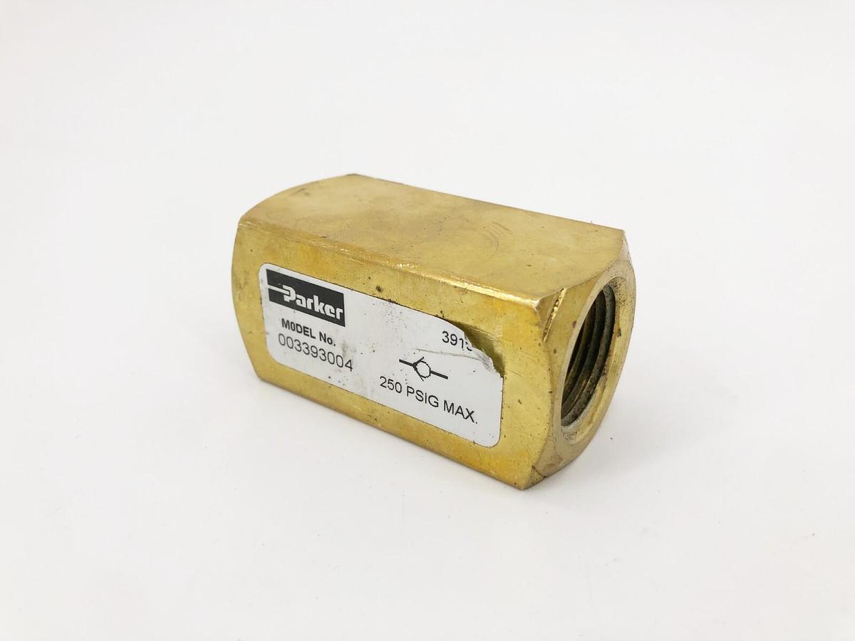 Used Parker 003393004 Check Valve 3/4" FNPT 0-250psi