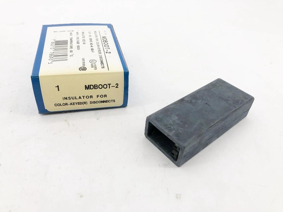 Box of 6 New Thomas & Betts MDBOOT-2 Insulators for Color-Keyed (R) Disconnects