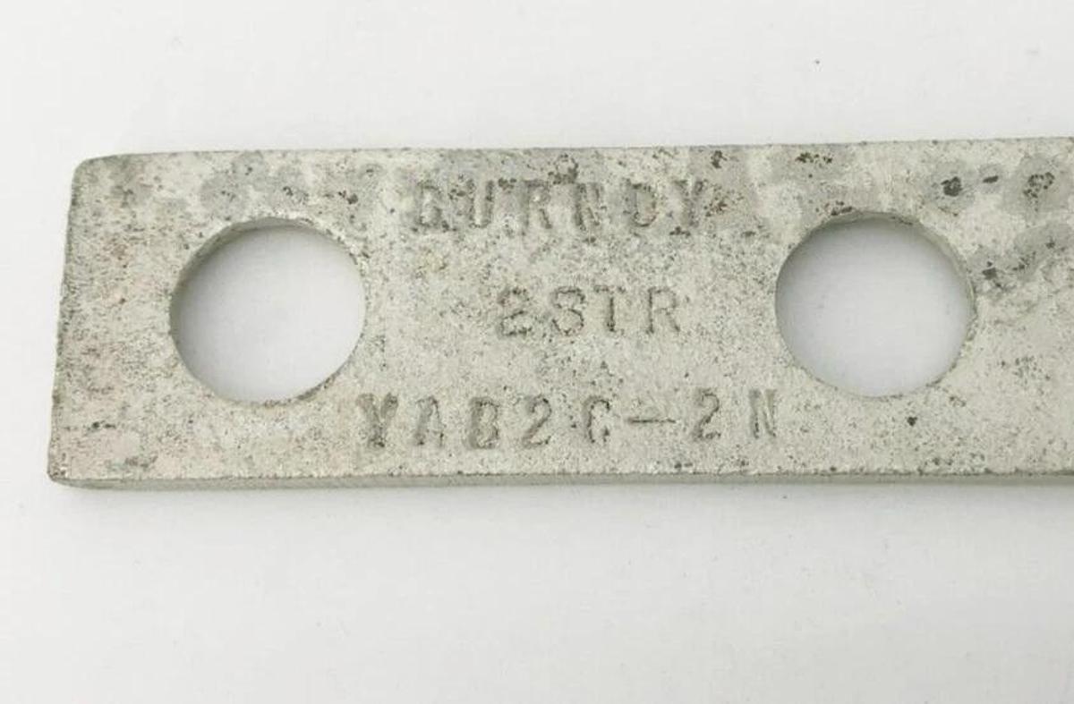 New Burndy YAB2C-2LH75 Copper Hysealug 2 Pad Holes 2 Str 612804