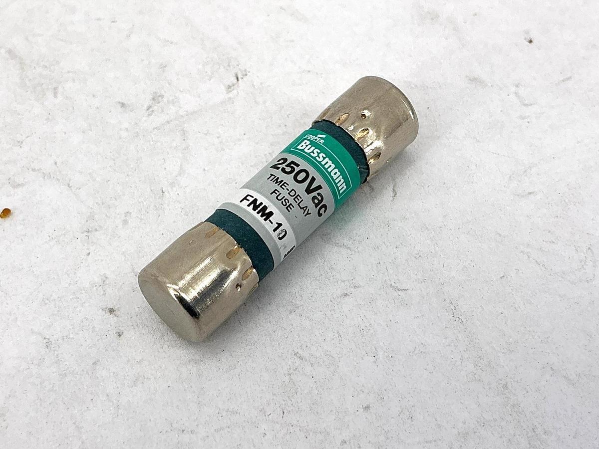 New Bussmann FNM-10 250Vac Time-Delay Fuse 10A 250V Box of 10