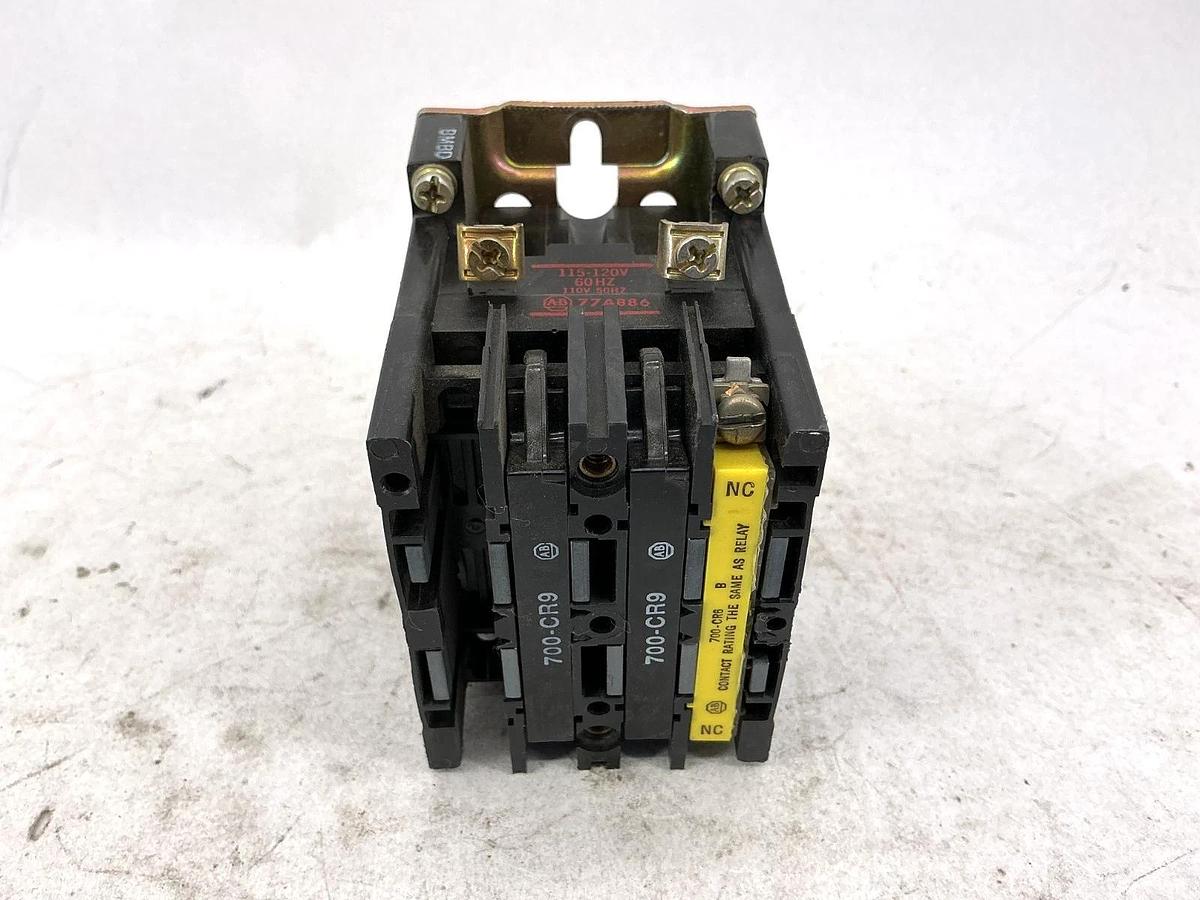Used Allen Bradley 700-R000A1 Ser B Electrically Held Relay 110/120V 50/60HZ