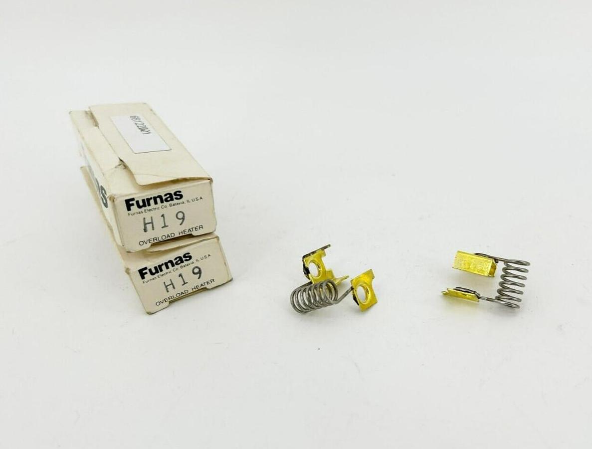 Lot of 2 New Furnas H19 Thermal Overload Heater Elements