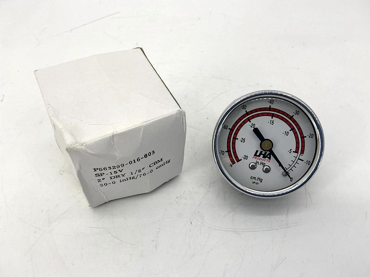 New LHA Products P563299-016-603 Pressure Gauge SP-15V 30-0inHg/76-0cmHg
