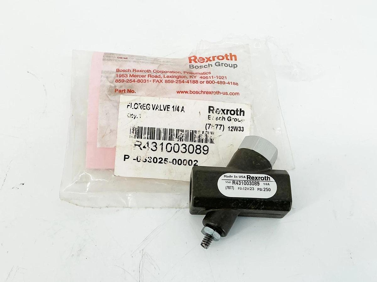 New Rexroth R431003089 Floreg Valve 1/4" 250PSI