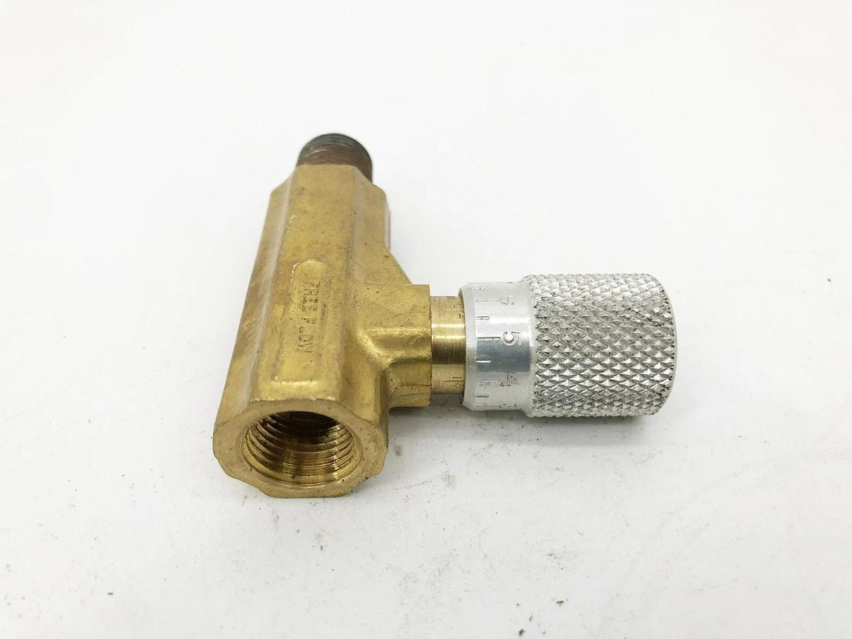 Used Parker 003371002 Flow Control Valve 3/8" NPT 250psi Brass