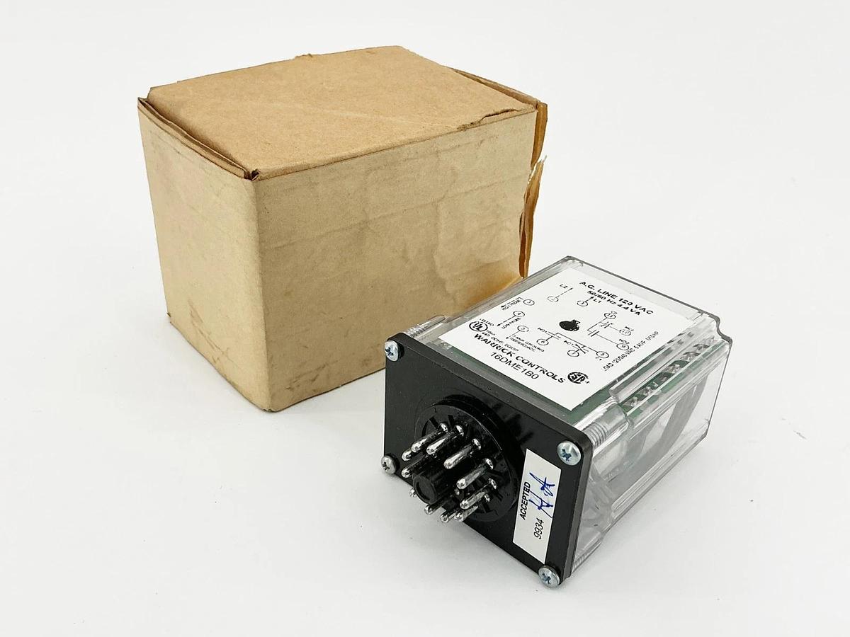 New Warrick Controls 16DME1B0 AC Line Relay 120V 50/60Hz 4.4VA 11Pin