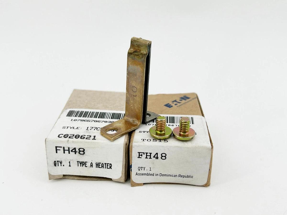 New Lot of 2 Eaton FH48 Thermal Overload Element Relay