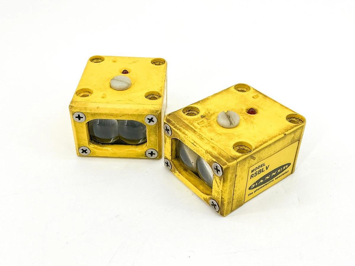 Used New Lot of 2 Banner RSBLV Maxi-Beam Photoelectric Sensor Head 2W 2 Wire