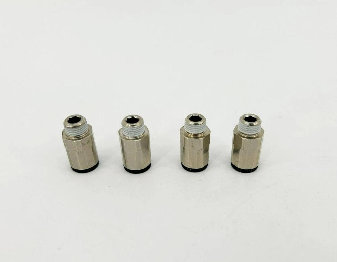 Lot of 4 New Lawson 62236 Male Connectors 8mm Tube, 1/8" Thrd