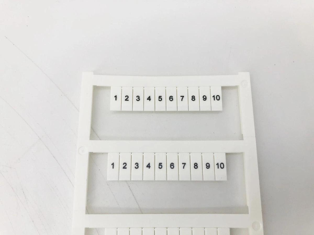 Box of 2 New Allen-Bradley 1492-MS5X12H1-10 Ser. A Horizontal Marker Cards