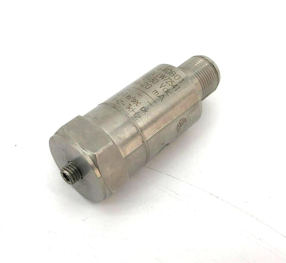 Used IMI 640B01 Industrial Vibration Sensor 4-20 MA Output 0-1 in/sec PK 3-1kHz