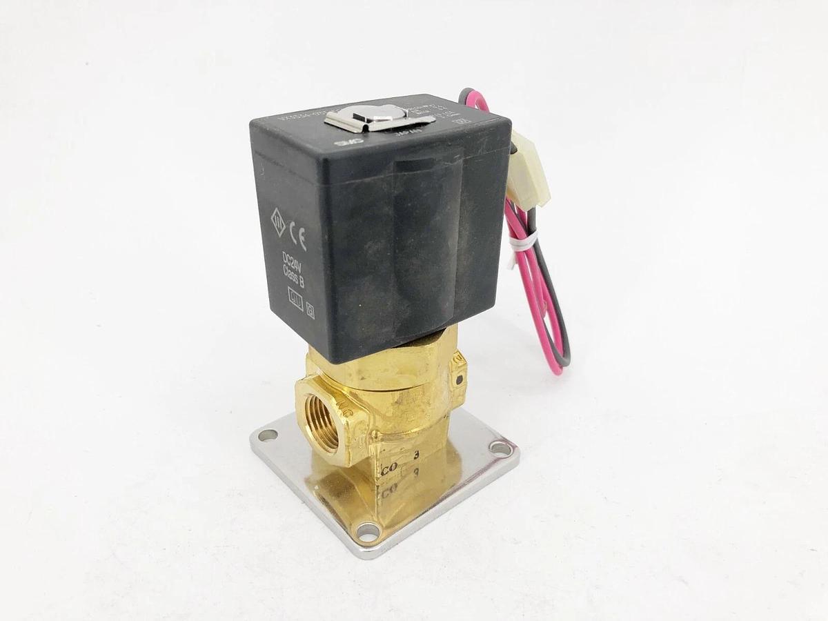 New SMC VX3334-03T-5GS1-B Solenoid Valve 3-Way 3/8" NPT 24VDC