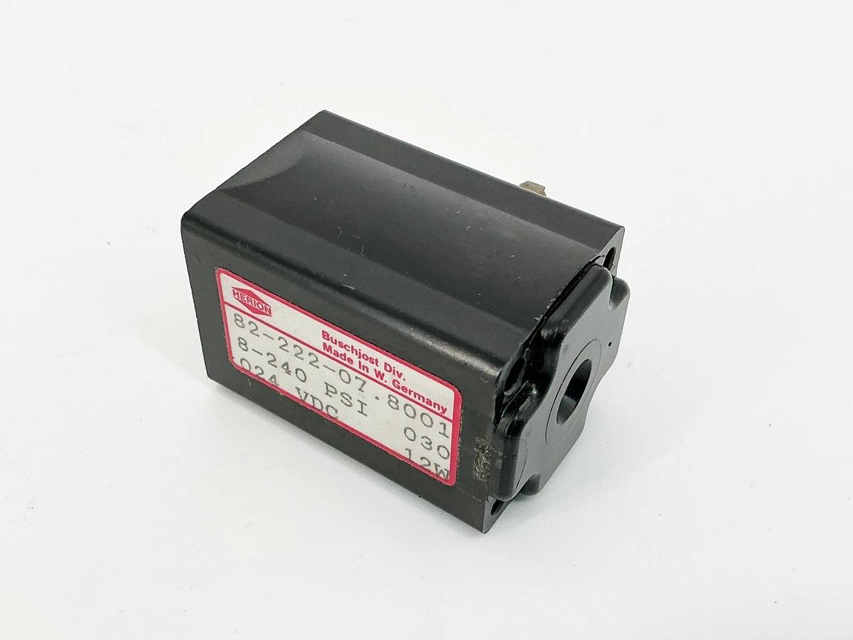 New Herion 82-222-07.8001 Coil 8-240V 24VDC 12W 30PSI - No Box