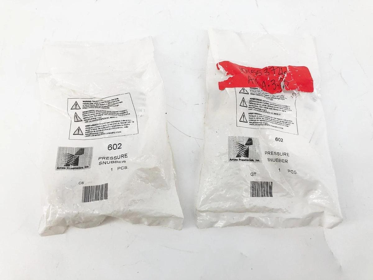 Lot of 2 New Arrow Pneumatics 602 Pressure Snubbers 3/4" Hex/ Flats