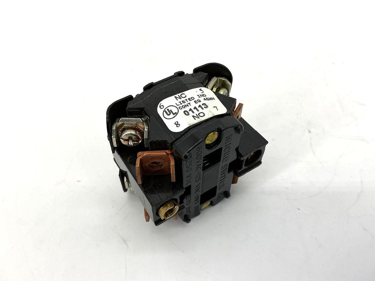 Used Lot of 2 Honeywell Micro Switch PTCC Contact Block 2NC 2NO 600VAC