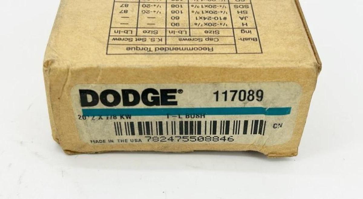 Lot of 2 New Baldor Dodge 2012 X 7/8 KW Bushings 117089