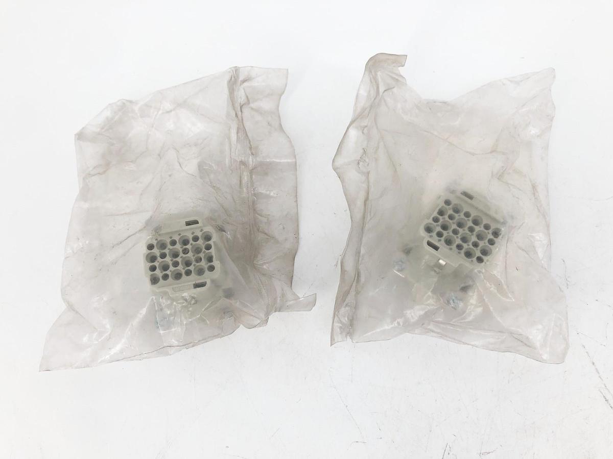 Lot of 2 New Harting Han 24DD-SMC-FI-CRT Connectors 24-Pin 09160243101